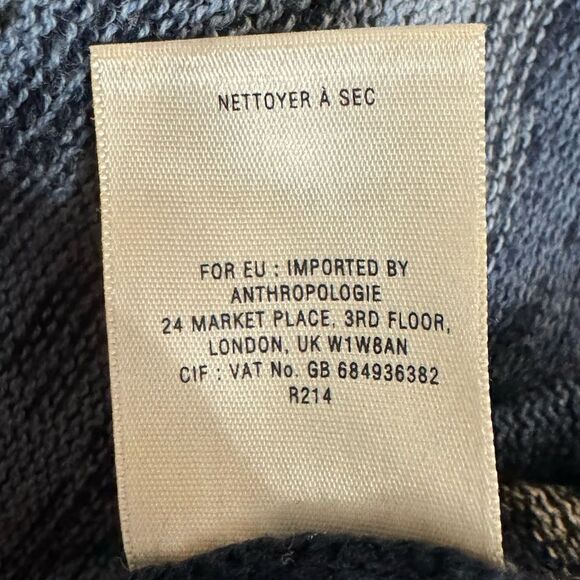 Anthropologie Sparrow Tie-Neck Sweater Wool Striped Size Small - Picture 8 of 8